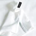 Senlak Striped Under Collar Polo Shirt in white with Anglo-Saxon White Dragon logo